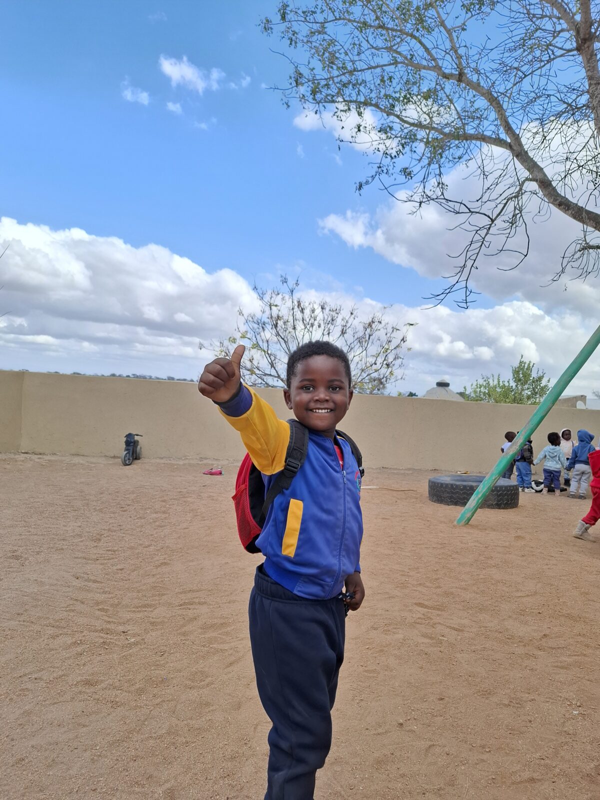 Zuid-Afrikaanse speeltuin tijdens community tour