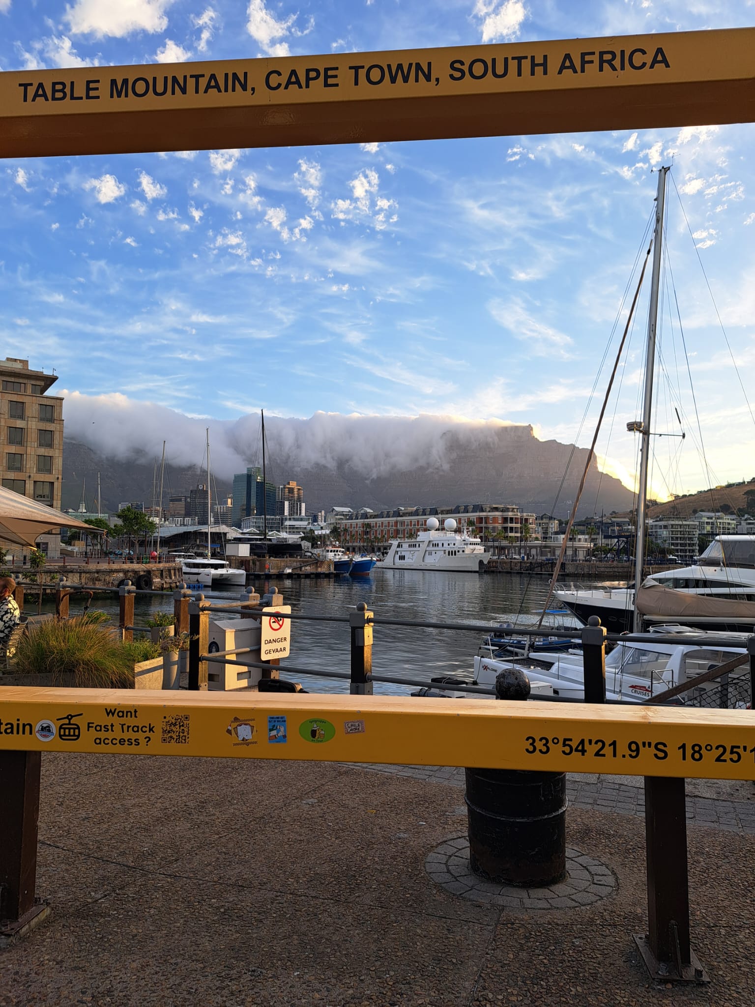 Zicht op de Tafelberg van Kaapstad
